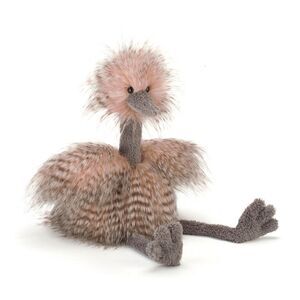 JELLYCAT London RETIRED Rare Large NWT'S ODETTE OSTRICH Silky Feather Plush
